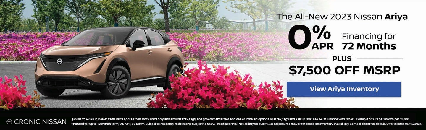2023 Nissan Ariya 0% APR for 72 Months