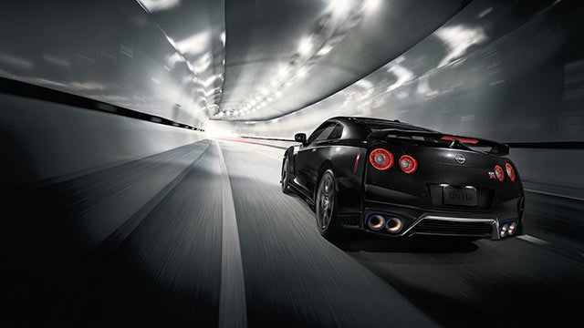 2023 Nissan GT-R seen from behind driving through a tunnel | Cronic Nissan in Griffin GA